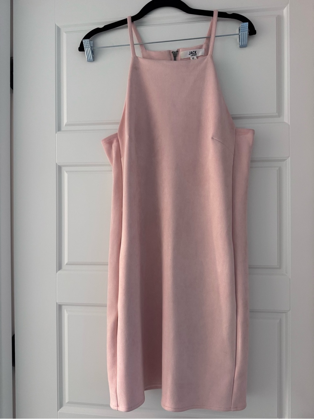 Jack by BB Dakota Blush Pink Mini Suede Halter Dress